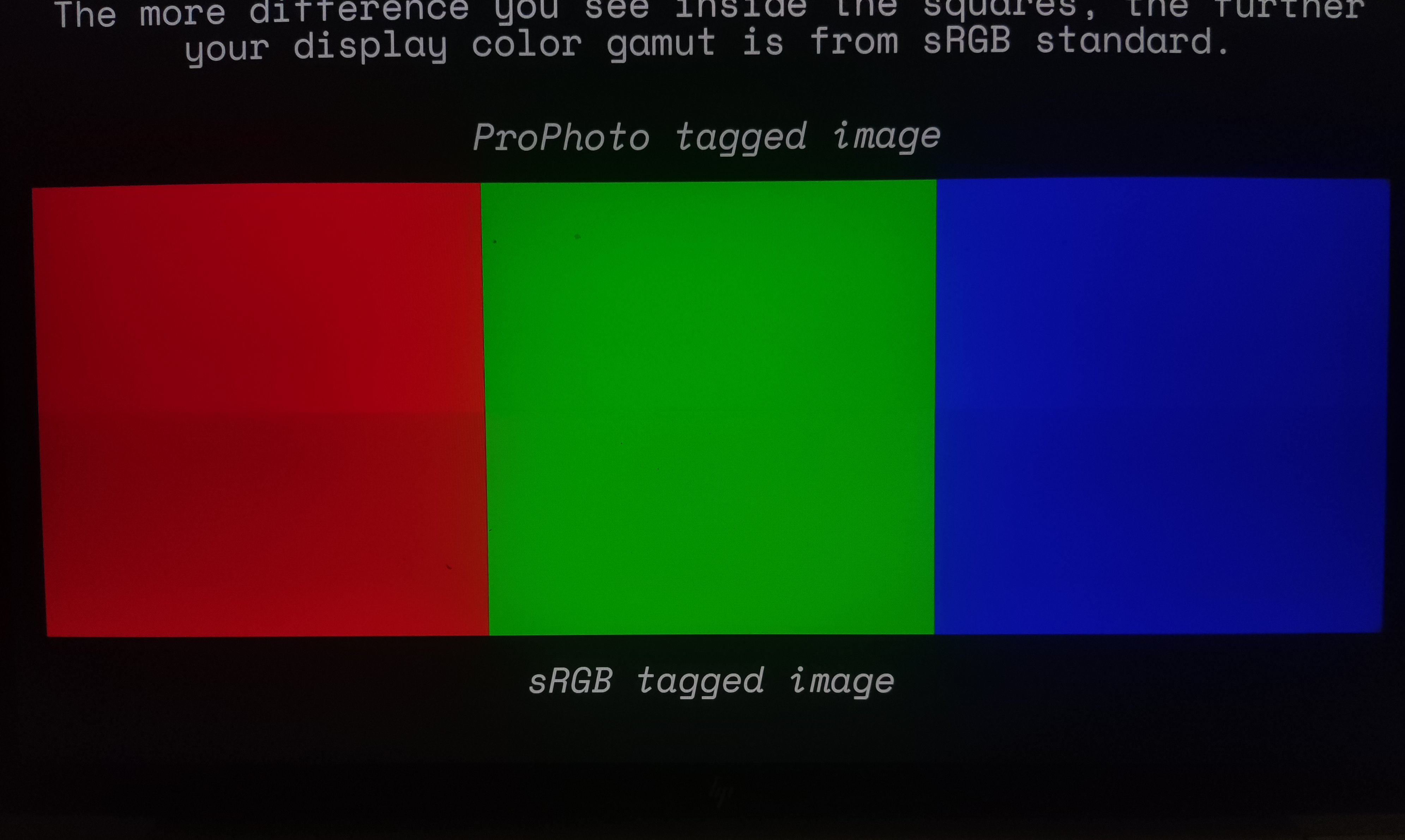 广色域测试，P3 vs sRGB